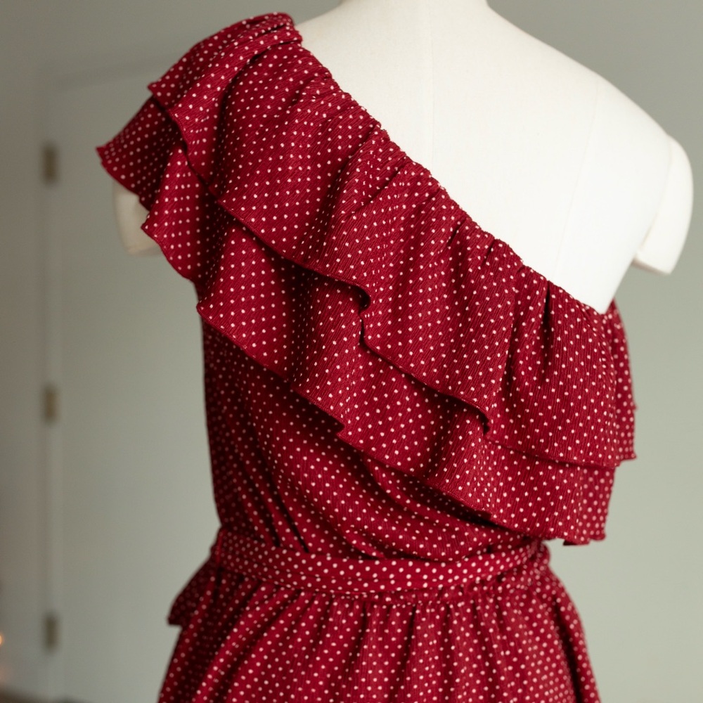 Maeve for Anthropologie Polka Dot Ruffle Top NWT - Picture 12 of 13